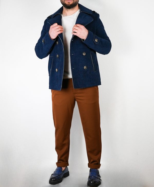 Cappotto da Uomo Blu Reale - immagine 2