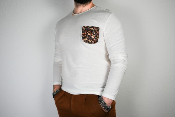 Maniche lunghe con taschino bianco