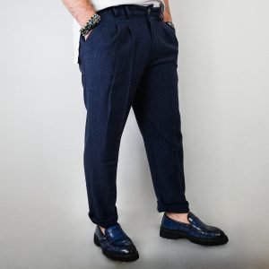 Pantaloni da Sera Blu Reale