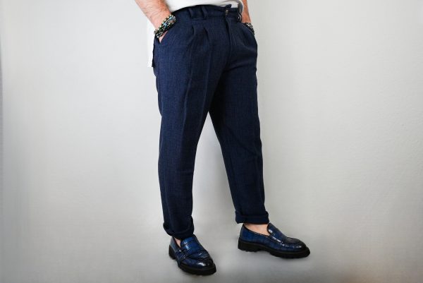 Pantaloni da uomo blu scuro