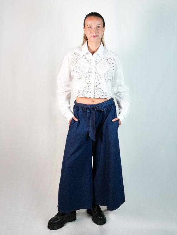 Blaue Weite Hosen – Bild 3