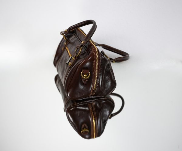 Borsa Sportiva Duffel in Marrone Cioccolato Fiorentino - immagine 3