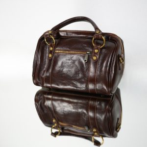 Borsa Sportiva Duffel in Marrone Cioccolato Fiorentino