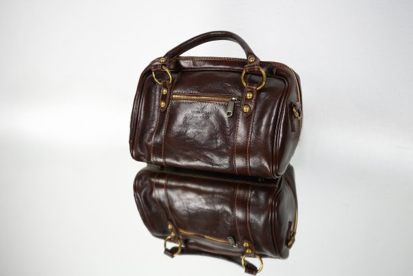 Borsa Sportiva Duffel in Marrone Cioccolato Fiorentino