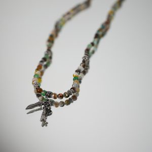 Bracciale Elastico con Base in Pietre Naturali Verde
