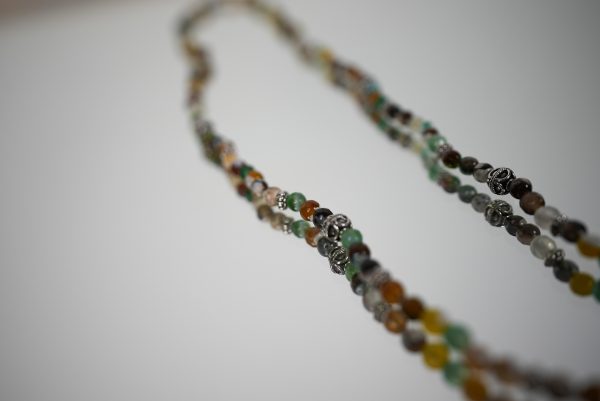 Bracciale Elastico con Base in Pietre Naturali Verde - immagine 3