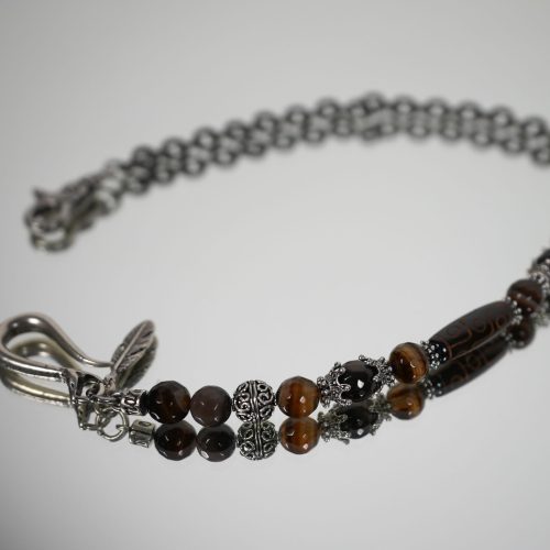 Unico-wear-chain-accessory-stone-brown
